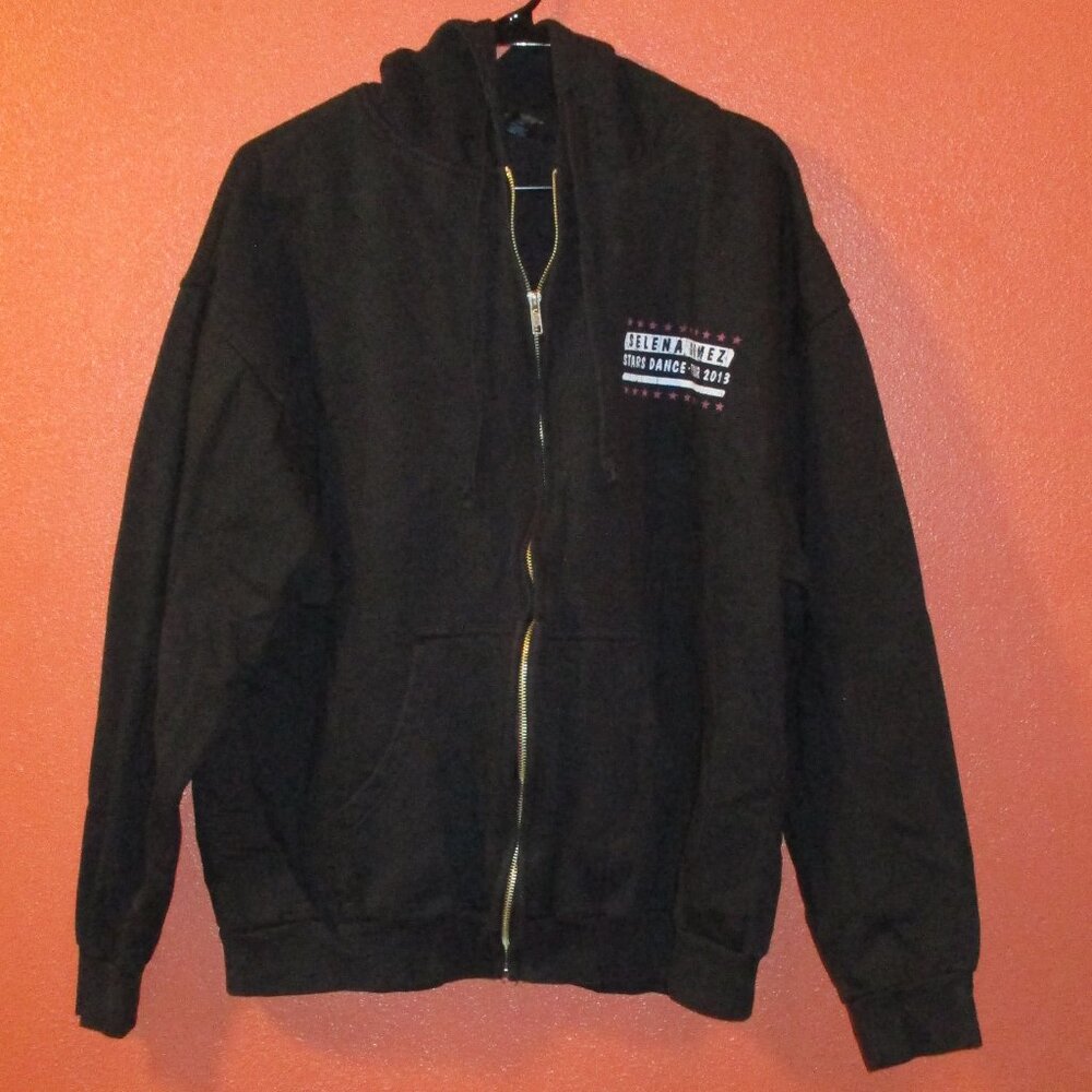 Salena Gomez Jacket Tultex Woman X Large Full Zip Pockets Concert Hooded Jacket